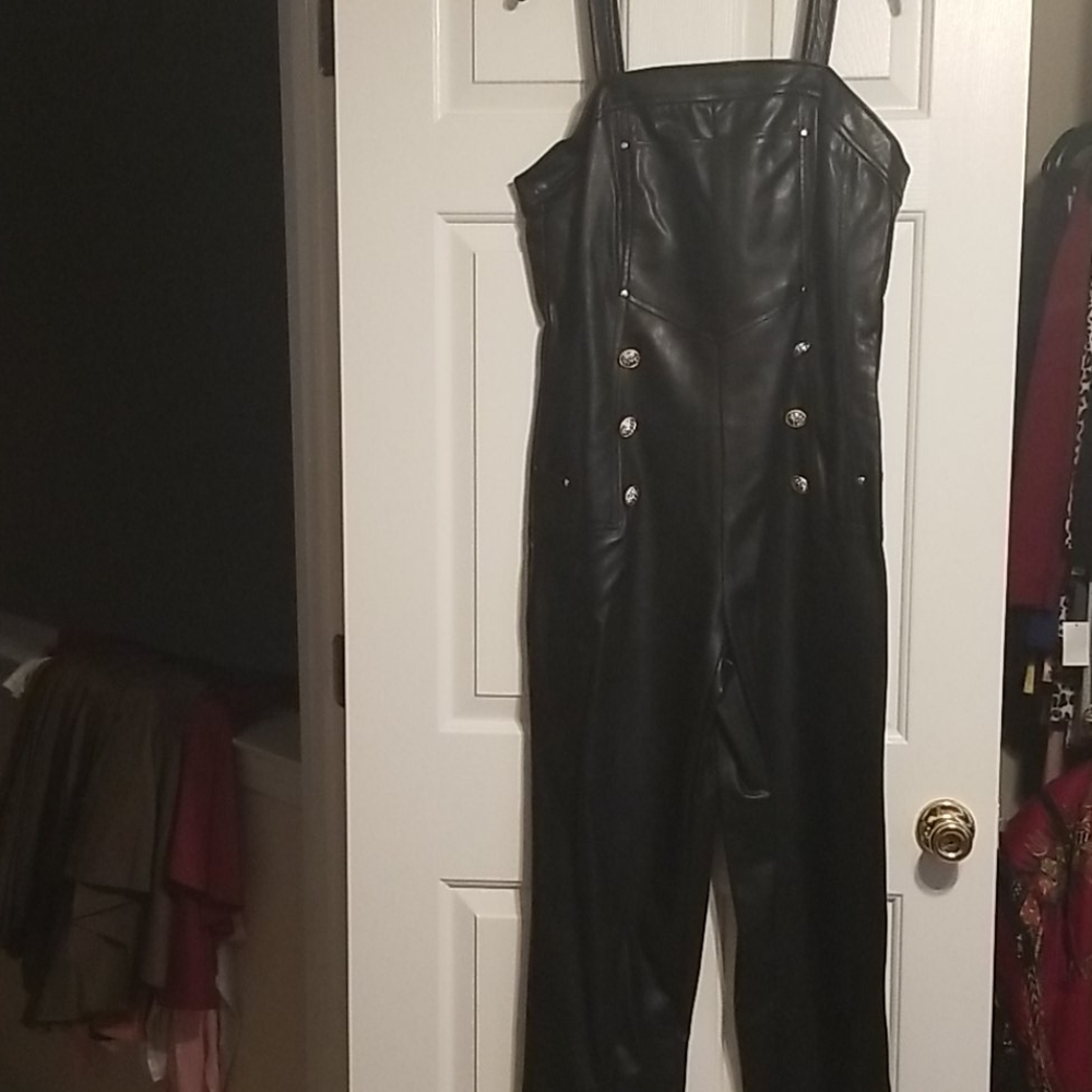 Pleather jumpsuit